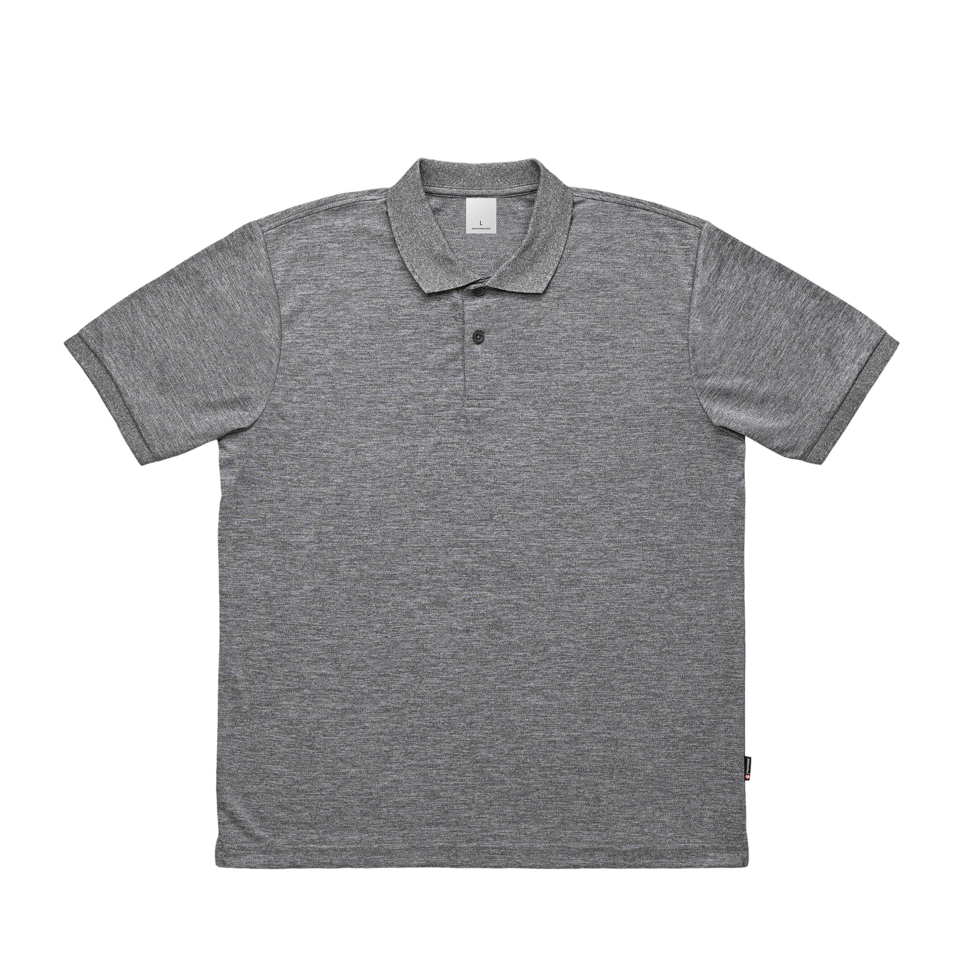リライブ加工　ドライポロシャツ（ポリジン加工） mixed-gray image